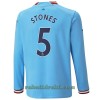 Manchester City Stones 5 Hjemme 22-23 - Herre Langermet Fotballdrakt